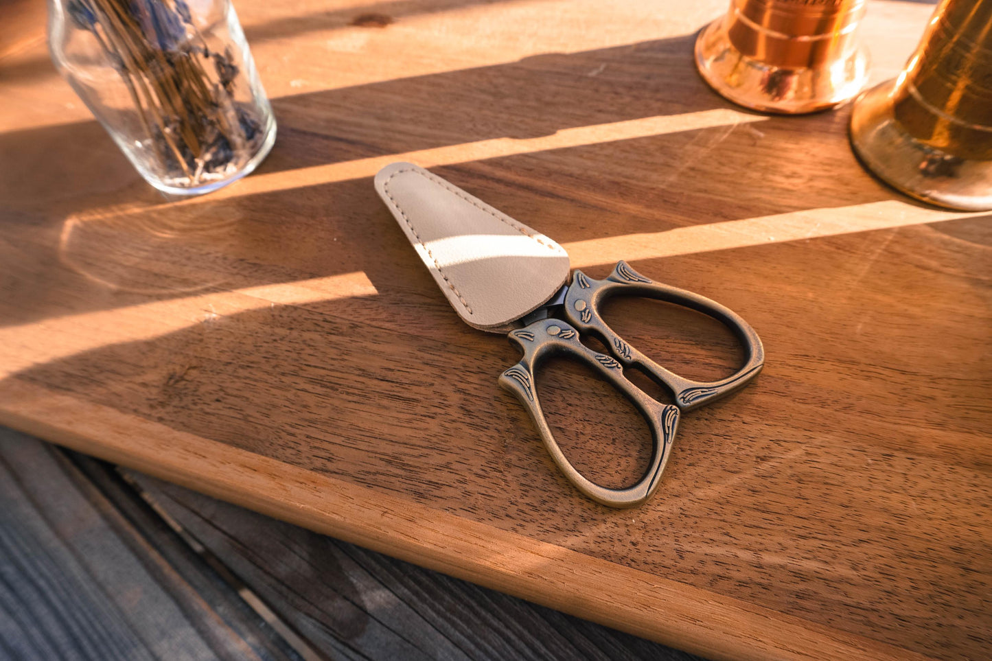 Brass Herb and Twine Scissors with Cover – Unique Crafting & Kitchen Shears