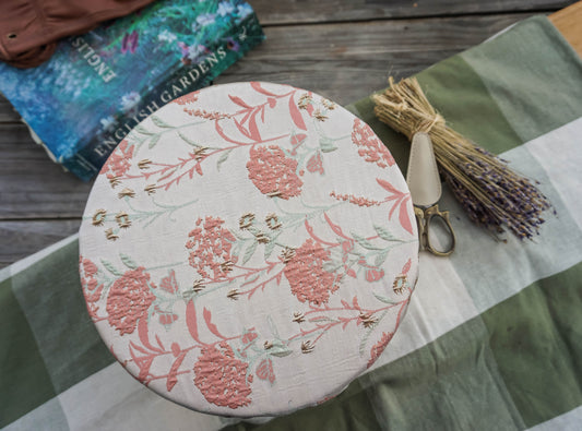 Antique Rose Bread Proofing Cover | English Garden Collection | Handmade Reusable Bowl Cover