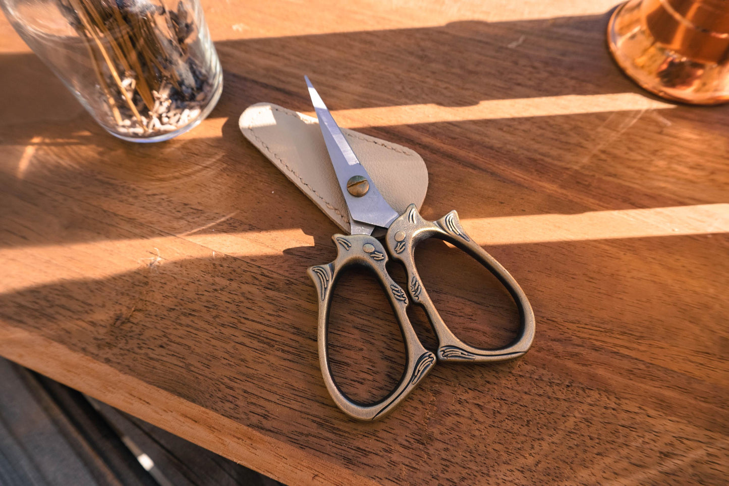 Brass Herb and Twine Scissors with  Cover – Unique Crafting & Kitchen Shears